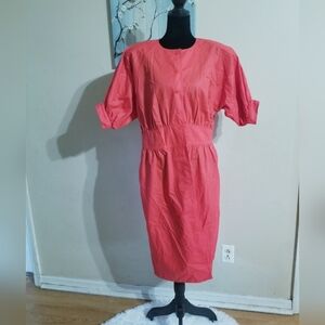 *Vintage* Coral red house dress